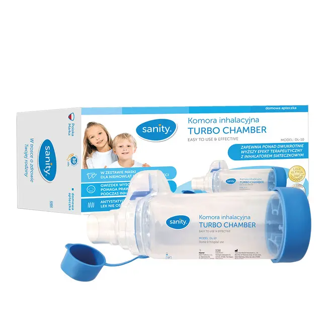 Camera de inhalare Sanity Turbo Chamber, masca bebelusi, masca copii, fara latex si BPA BITSanityTurboChamber