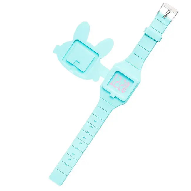 Ceas pentru copii Vitammy Smile, din silicon, Animatie Iepuras, Turcoaz BITceasvitammysmileturcoaz