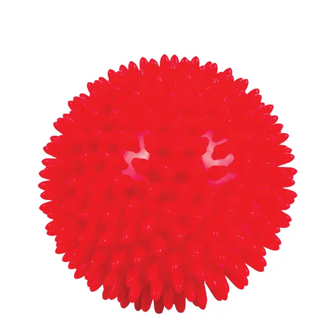 Minge Sanity Safe  Helpful, 2 in 1, pentru reabilitare si masaj, 9 cm, tip arici, Rosu BITmingesanity9cm