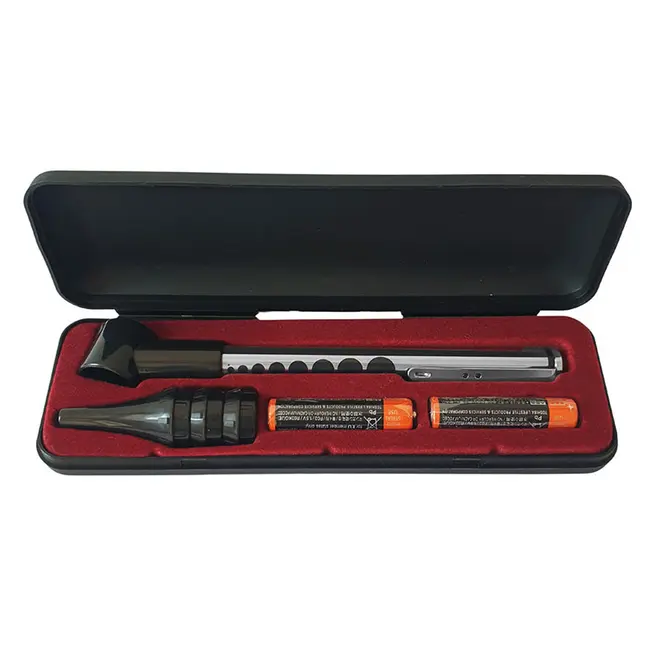 Mini otoscop portabil cu lanterna GIMA, 31300, 3 speculi auriculari, Argintiu BITminiotoscop