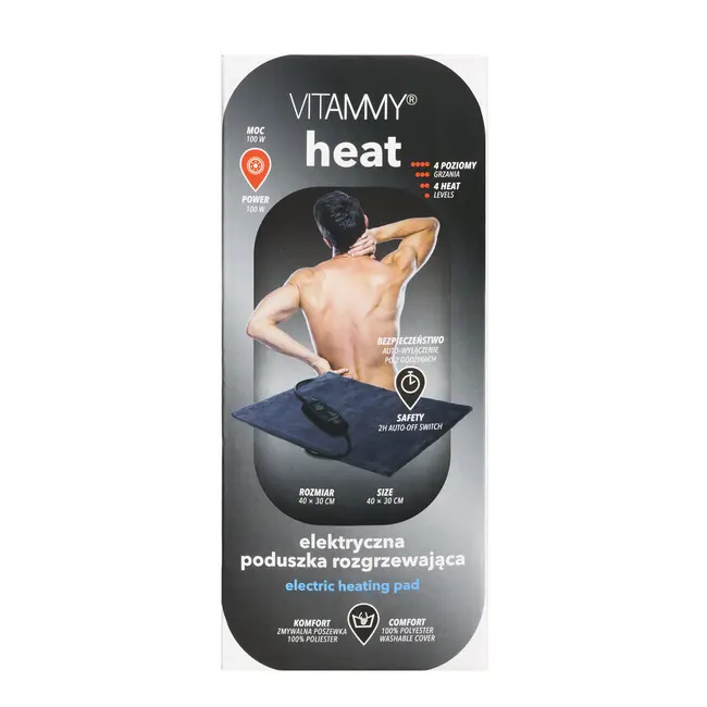 Perna cu incalzire electrica VITAMMY Heat JY6500, pentru spate si gat, Gri inchis BITvitammyheat