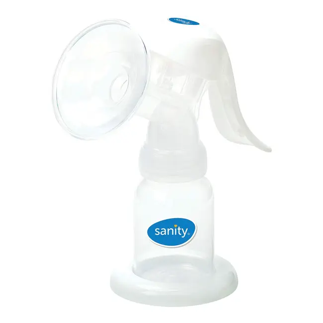 Pompa manuala de san Sanity Easy Comfort, cu clapeta, biberon si tetina BPA free BITsanityeasyconfort