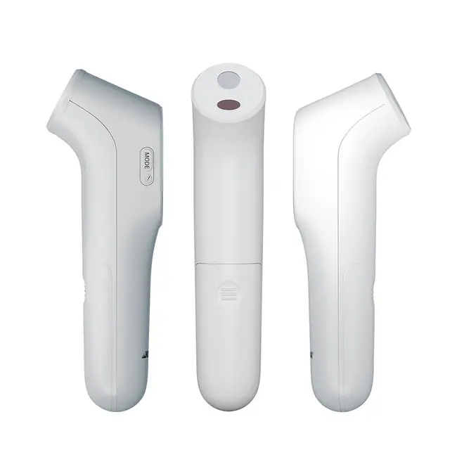 Termometru non-contact Novama NC Pro, pentru masurarea temperaturii corpului si a suprafetelor, memorie pentru 12 masuratori, 2 senzori separati, alarma febra, ecran iluminat, mod silentios, etui BITNovamaNCPro