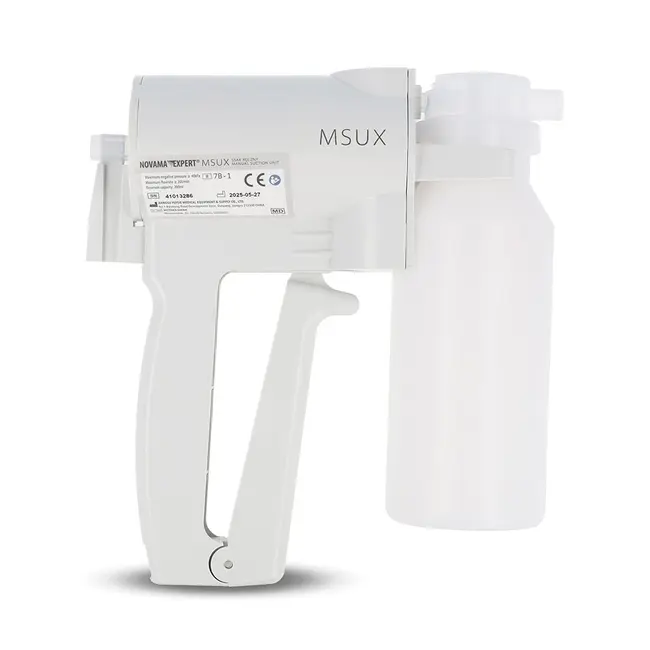 Aspirator medical manual tip pistol Novama Expert MSUX 7B-1, portabil, 3 tuburi de aspiratie diferite, 200 ml, fara alimentare, husa inclusa BITNovamaExpertMSUX7B1
