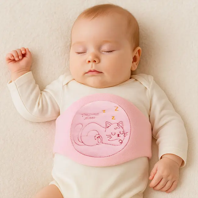 Centura anticolici cu samburi de cirese RedLine Burticel, utilizare versatila cald sau rece, saculet detasabil cu samburi de cirese 100% naturali, Roz BITRedLineBurticelroz