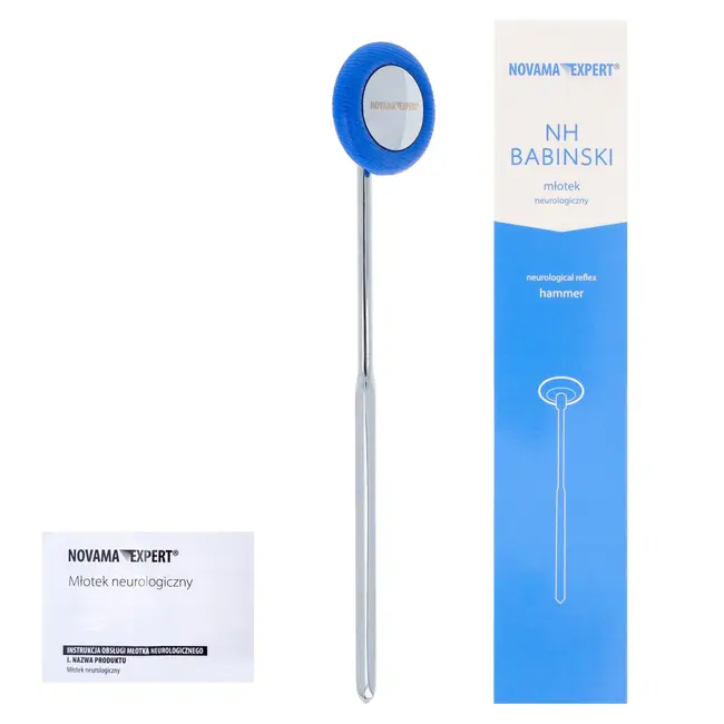 Ciocan neurologic Novama Expert Nh Babinsky, pentru evaluarea reflexelor neuronale, cap detasabil si reglabil, maner metalic cu varf ascutit, rezistent la socuri BITNovamaExpertNhBabinsky