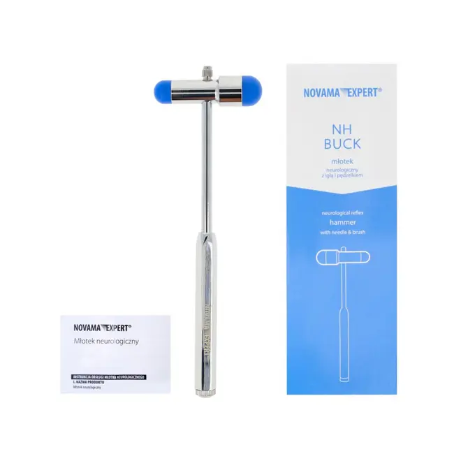 Ciocan neurologic Novama Expert Nh Buck, pentru evaluarea reflexelor nervoase si depistarea tulburarilor neurologice, cap dublu, ac detasabil, pensula inclusa, foarte rezistent si usor de curatat BITNovamaExpertNhBuck