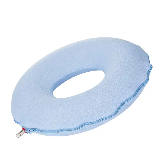 Colac gonflabil Sanity, pentru prevenirea escarelor de decubit, din cauciuc, cu husa detasabila placuta la atingere, Bleu BITcolacgonflabilSanity