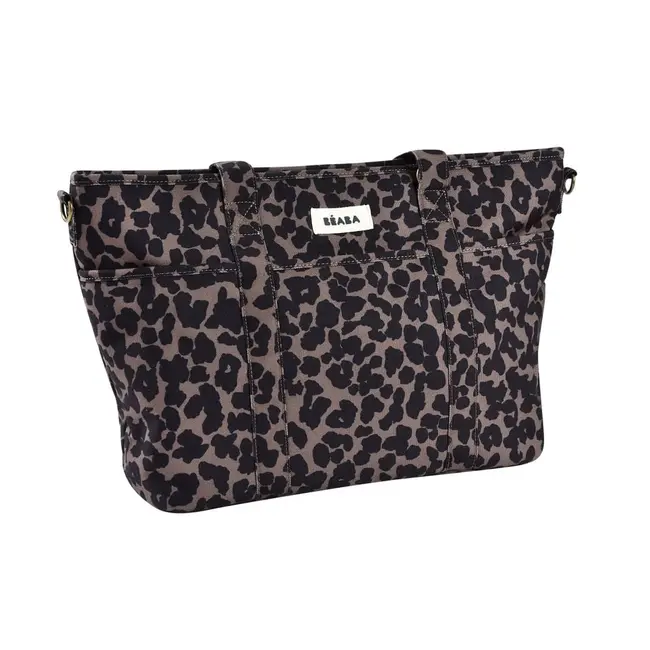 Geanta de bebe Beaba Madrid XXL Leopard