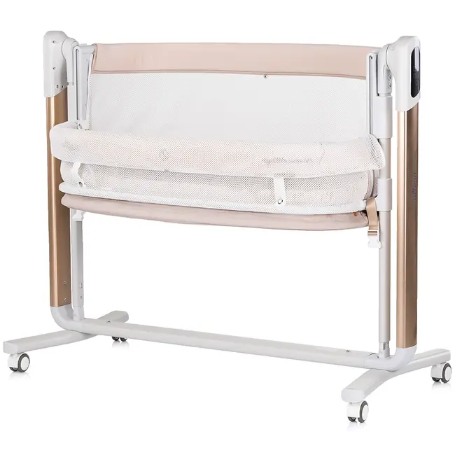 Leagan electric si patut pentru copii Chipolino Ultima cu laterala culisanta beige HUBKOUL02501BEJ