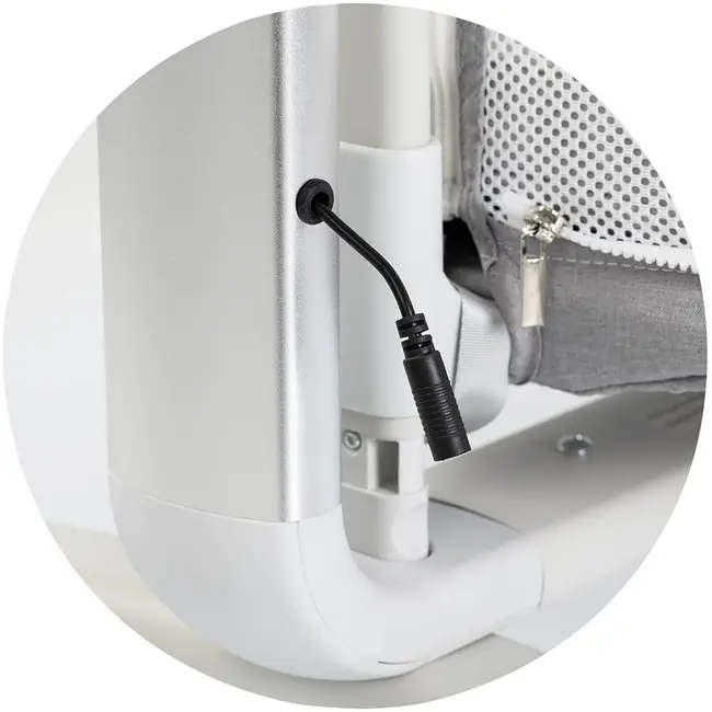 Leagan electric si patut pentru copii Chipolino Ultima cu laterala culisanta grey HUBKOUL02502GRY