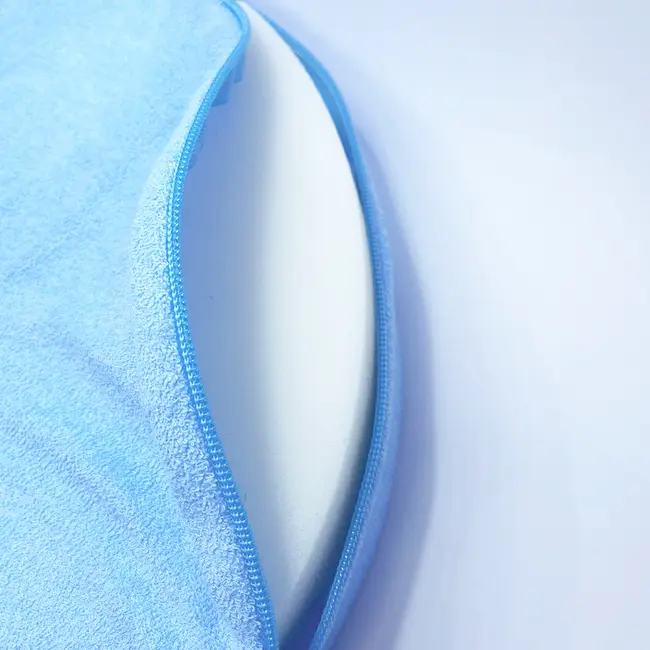 Perna Sanity mini, pentru prevenirea escarelor de decubit, din burete, cu husa detasabila placuta la atingere, diametru 15 cm, Bleu BITpernasanitymini