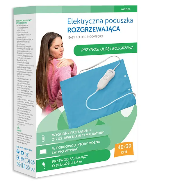 Perna cu incalzire electrica Sanity MediFlower, 40 x 30 cm, 3 trepte de incalzire, material placut, lavabil, Turcoaz BITpernasanitymediflower