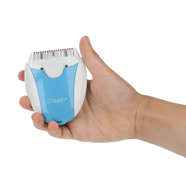 Pieptene electric cu LED Vitammy Ufo, exterminator de paduchi, Albastru BITVitammyUfoAlbastru