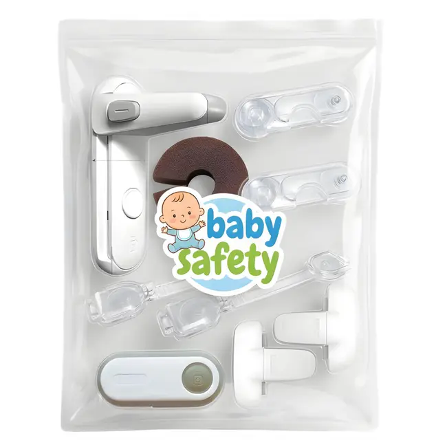 Set blocatoare siguranta copii pentru sertare, dulapuri si usi 9 buc