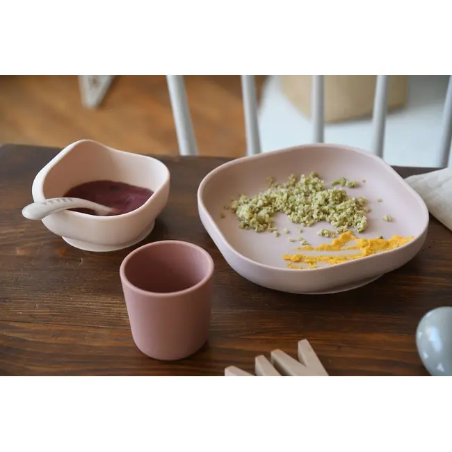 Set de masa silicon Beaba 4 piese Cotton Candy