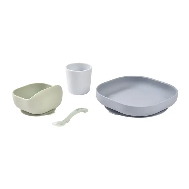 Set de masa silicon Beaba 4 piese Pebble