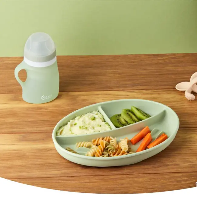 Babymoov - sticla ergonomica din silicon verde bbba005011