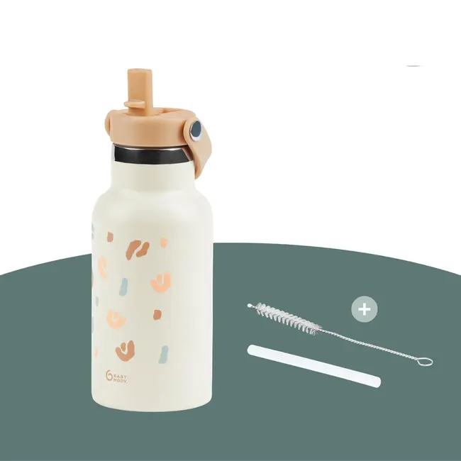 Babymoov - sticla termoizolanta din inox little explorer animal print ivory bbba005010