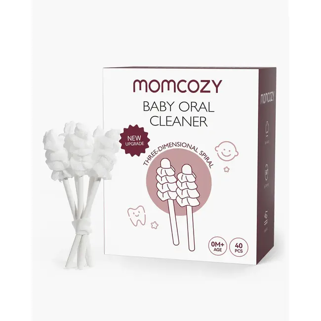 Betisoare bumbac pentru bebelusi Momcozy set 40 buc