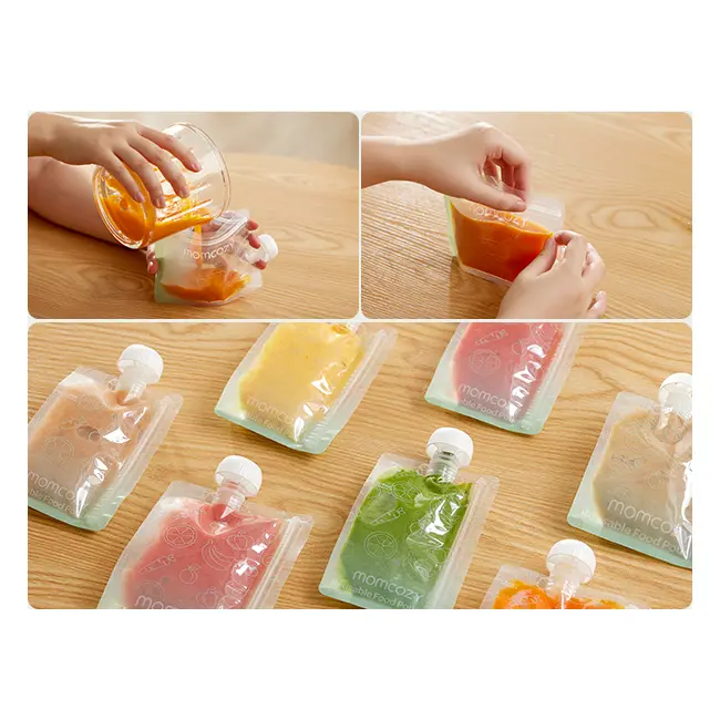 Pungi alimentare reutilizabile Momcozy 100 ml set 10 buc