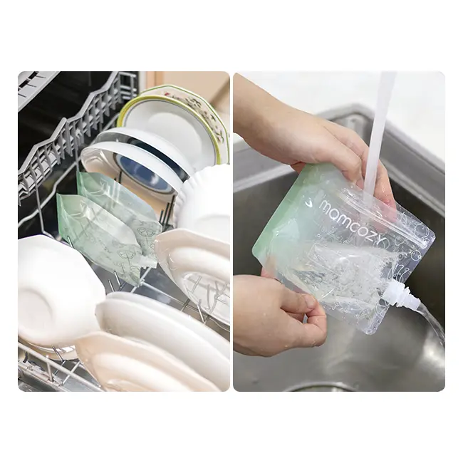 Pungi alimentare reutilizabile Momcozy 200 ml set 10 buc