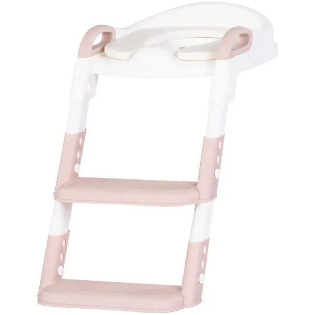 Reductor toaleta cu scara Chipolino Kiddy pink HUBSTPKI0263PI