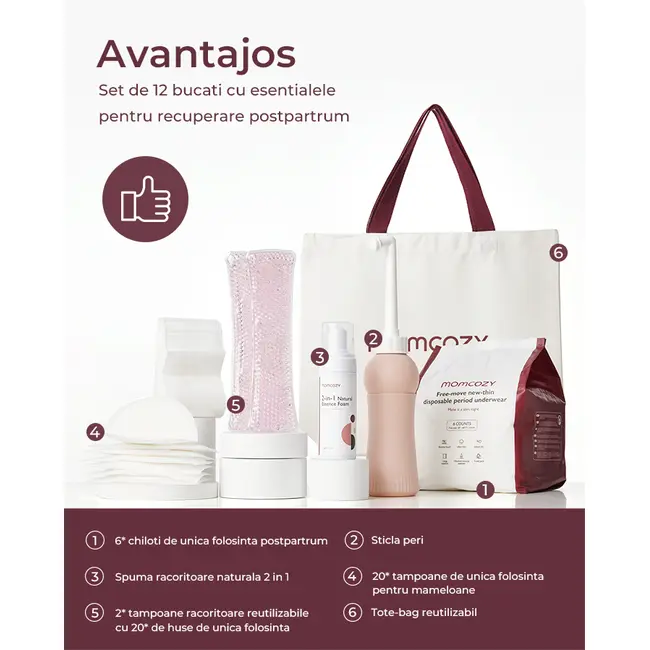 Set esentiale postpartum Momcozy
