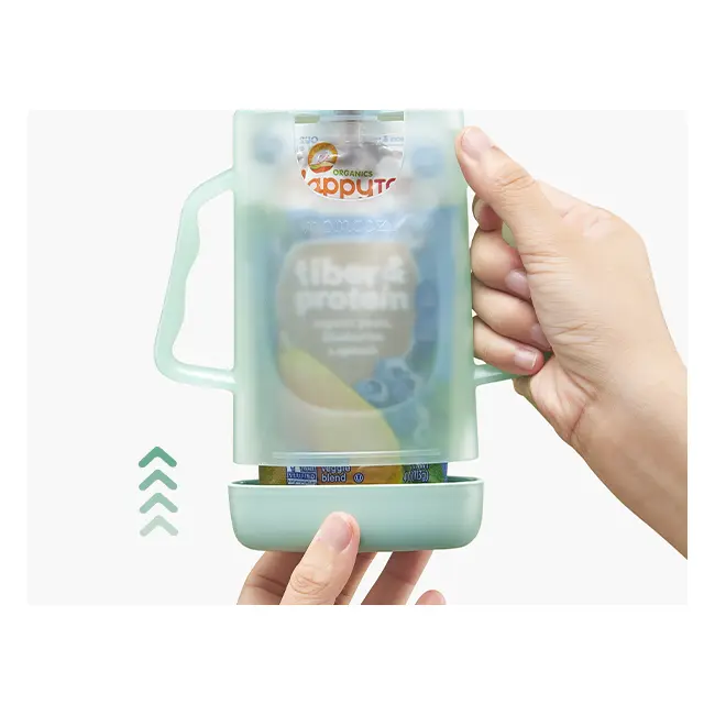 Suport pungi alimente Momcozy cu manere Green