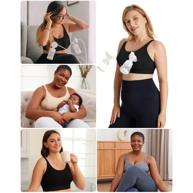 Sutien alaptare Momcozy pentru pompa de san Hands-free YN08 Black M