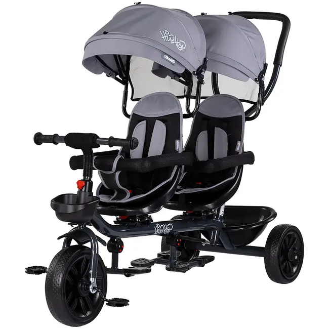 Tricicleta gemeni Chipolino Hip Hop platinum HUBTRKHH0262PL