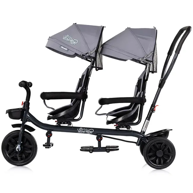 Tricicleta gemeni Chipolino Hip Hop platinum HUBTRKHH0262PL