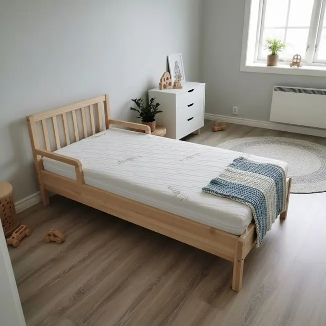 Saltea 180x80x14 cm SmartNest Deluxe cu jusa de Jacquard pentru pat copii 2-16 ani - ASC6427968006716