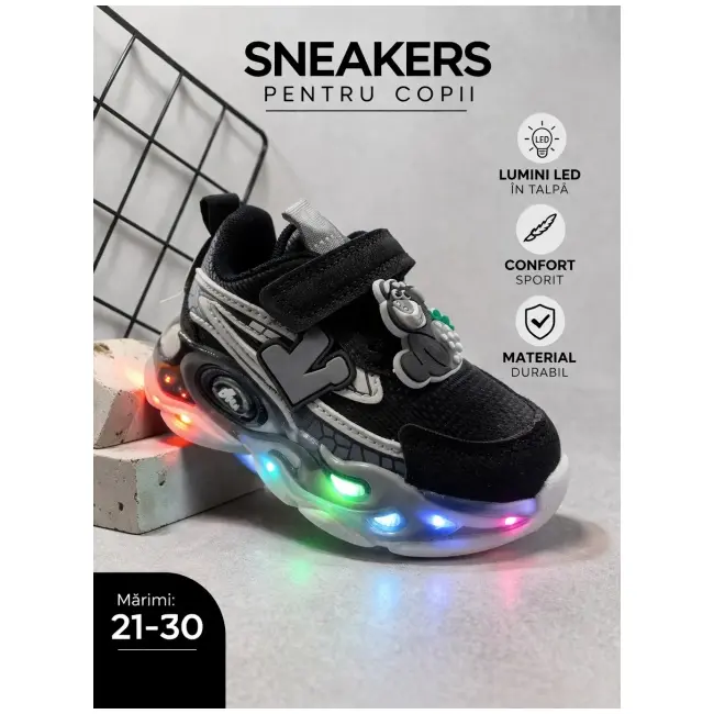 Adidasi cu luminite blacky adt-31