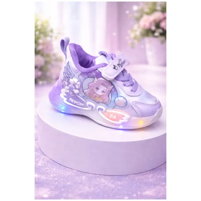 Adidasi cu luminite papusa - mov adt-19-1