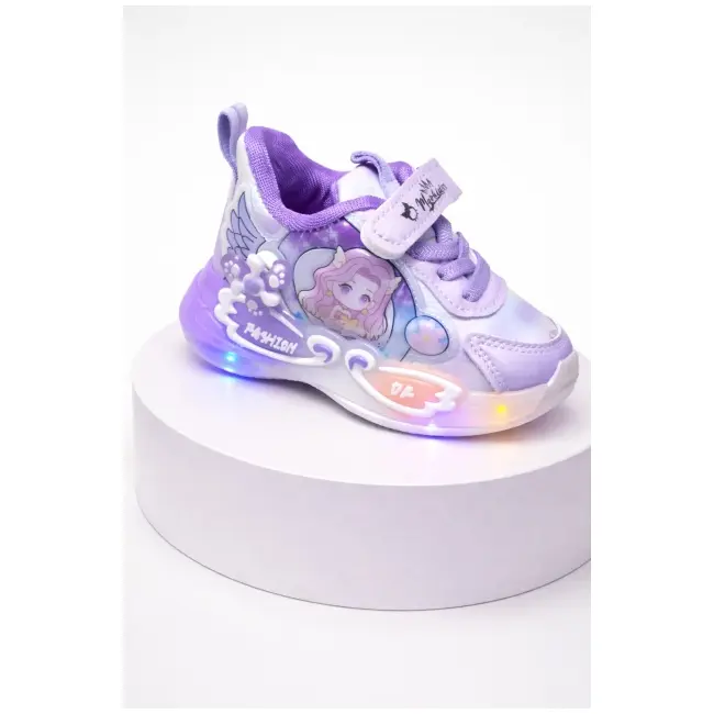 Adidasi cu luminite papusa - mov adt-19-1