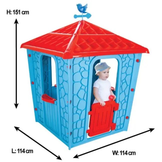 Casuta pentru copii Pilsan Stone House gray blue HUBPL-06-437-GB