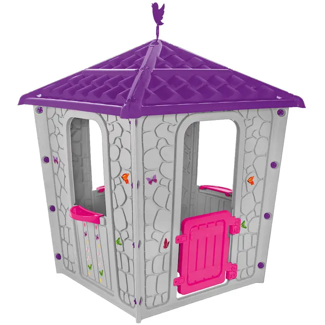 Casuta pentru copii Pilsan Stone House gray purple HUBPL-06-437-GP