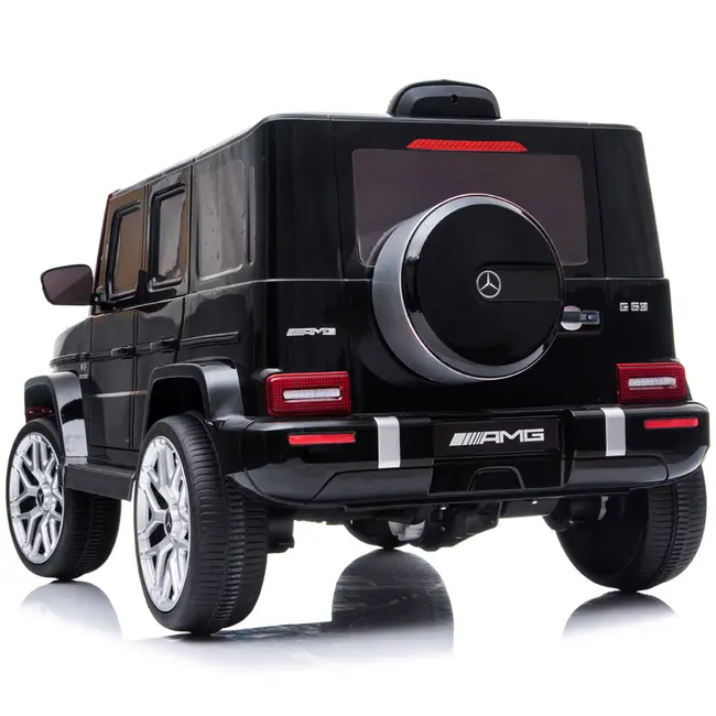 Masinuta electrica Chipolino SUV Mercedes AMG G63 cu scaun din piele si roti EVA black HUBELJG63M253B
