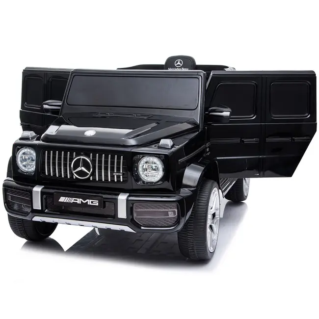 Masinuta electrica Chipolino SUV Mercedes AMG G63 cu scaun din piele si roti EVA black HUBELJG63M253B