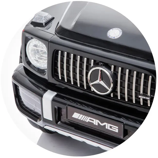 Masinuta electrica Chipolino SUV Mercedes AMG G63 cu scaun din piele si roti EVA black HUBELJG63M253B