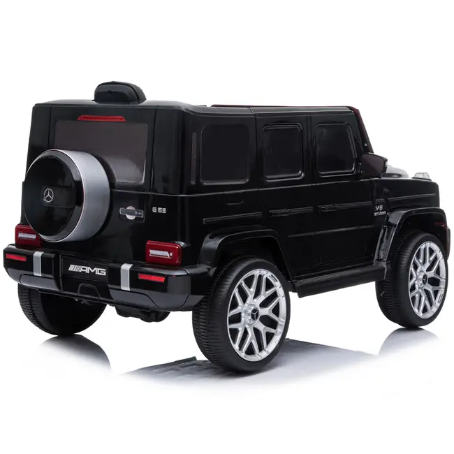 Masinuta electrica Chipolino SUV Mercedes AMG G63 cu scaun din piele si roti EVA black HUBELJG63M253B
