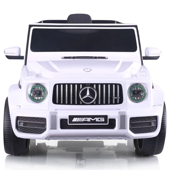 Masinuta electrica Chipolino SUV Mercedes AMG G63 cu scaun din piele si roti EVA white HUBELJG63M251W