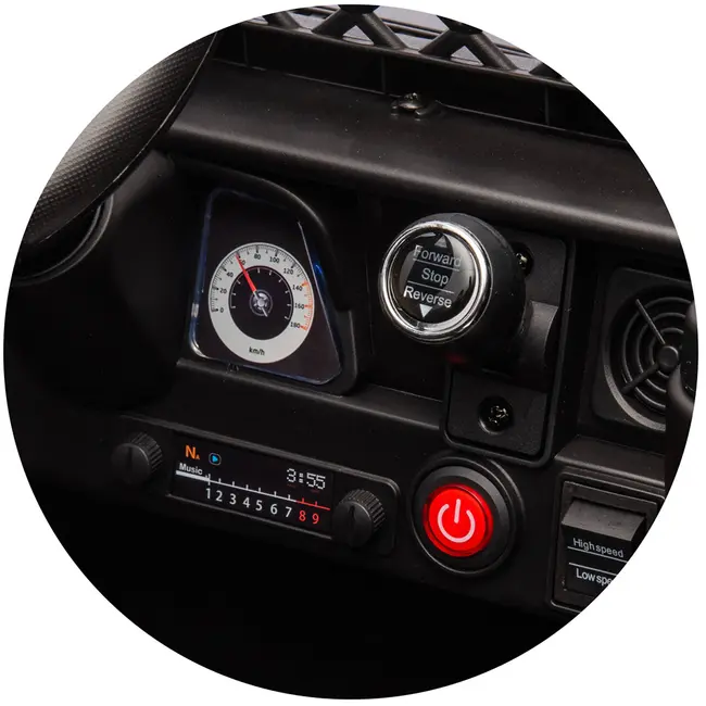 Masinuta electrica Chipolino Toyota FJ Cruiser cu roti EVA black HUBELJTFJ251BK