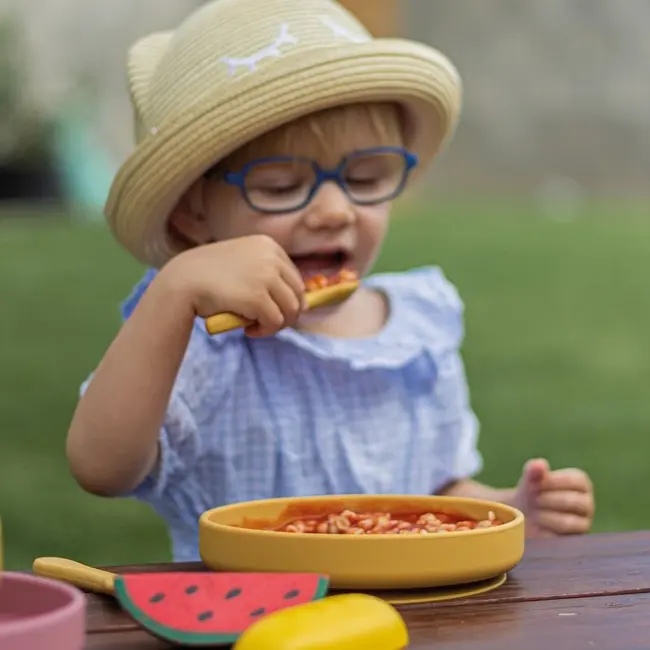 Farfurie, Petite&Mars, Take&Match, Din silicon, Cu ventuza, Fara BPA, Adecvata pentru masina de spalat vase si microunde, Nu absoarbe mirosuri, 6 luni+, 400 ml, Bitter Cocoa, Maro BYN708768