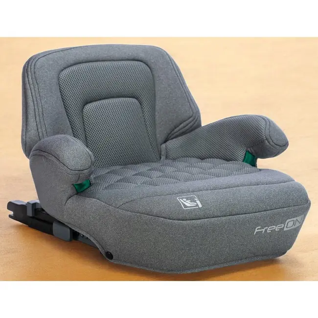 Inaltator auto, FreeOn, Cosmo Plus I-Size, Cu isofix, Cu spatar inaltat si cotiere, Potrivit pentru copiii intre 125 si 150 cm sau intre 25 si 36 Kg, Conform cu standardul european de securitate ECE R129, gri BYN48730