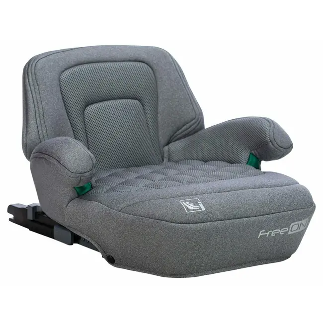 Inaltator auto, FreeOn, Cosmo Plus I-Size, Cu isofix, Cu spatar inaltat si cotiere, Potrivit pentru copiii intre 125 si 150 cm sau intre 25 si 36 Kg, Conform cu standardul european de securitate ECE R129, gri BYN48730