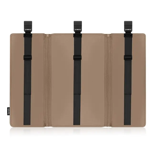 Organizator multifunctional, Lionelo, Sidepocket L, 58x11x58 cm, 3 parti independente cu multiple buzunare, Universal, Constructie ranforsata, Bej BYNLO-SIDEPOCKET_LARGE_BEIGE