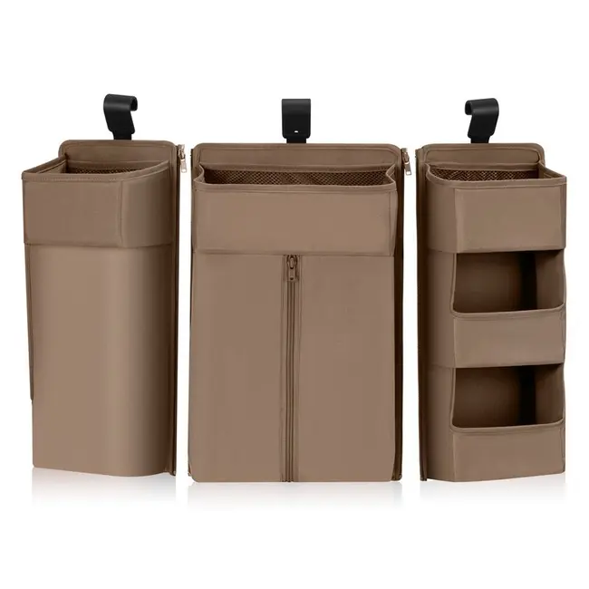 Organizator multifunctional, Lionelo, Sidepocket L, 58x11x58 cm, 3 parti independente cu multiple buzunare, Universal, Constructie ranforsata, Bej BYNLO-SIDEPOCKET_LARGE_BEIGE
