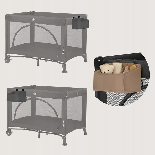 Organizator multifunctional, Lionelo, Sidepocket S, 26x12x15 cm, 2 compartimente, Universal, Constructie ranforsata, Gri BYNLO-SIDEPOCKET_SMALL_GREY